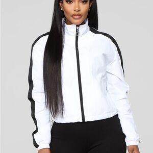 White and Black Track Jacket